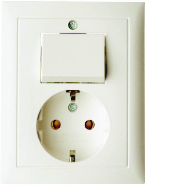 Hager Berker S1 Combination Switch Socket Outlet With Cover Plate - 6143568942