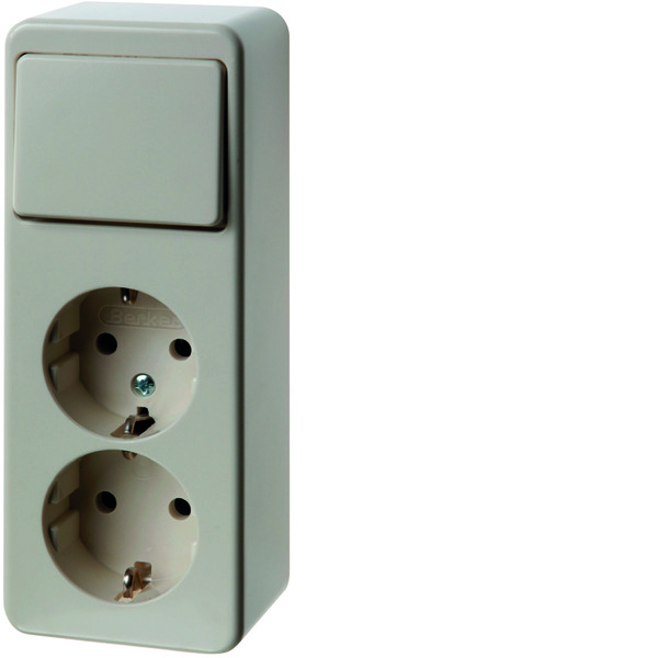 Hager Berker Switch Socket Combination Surface Mounted - 61402640