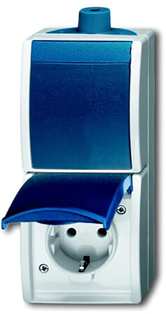 ABB Combinación de interruptores y tomas de corriente Busch-Jaeger Ocean IP44 - 2CKA001684A0319