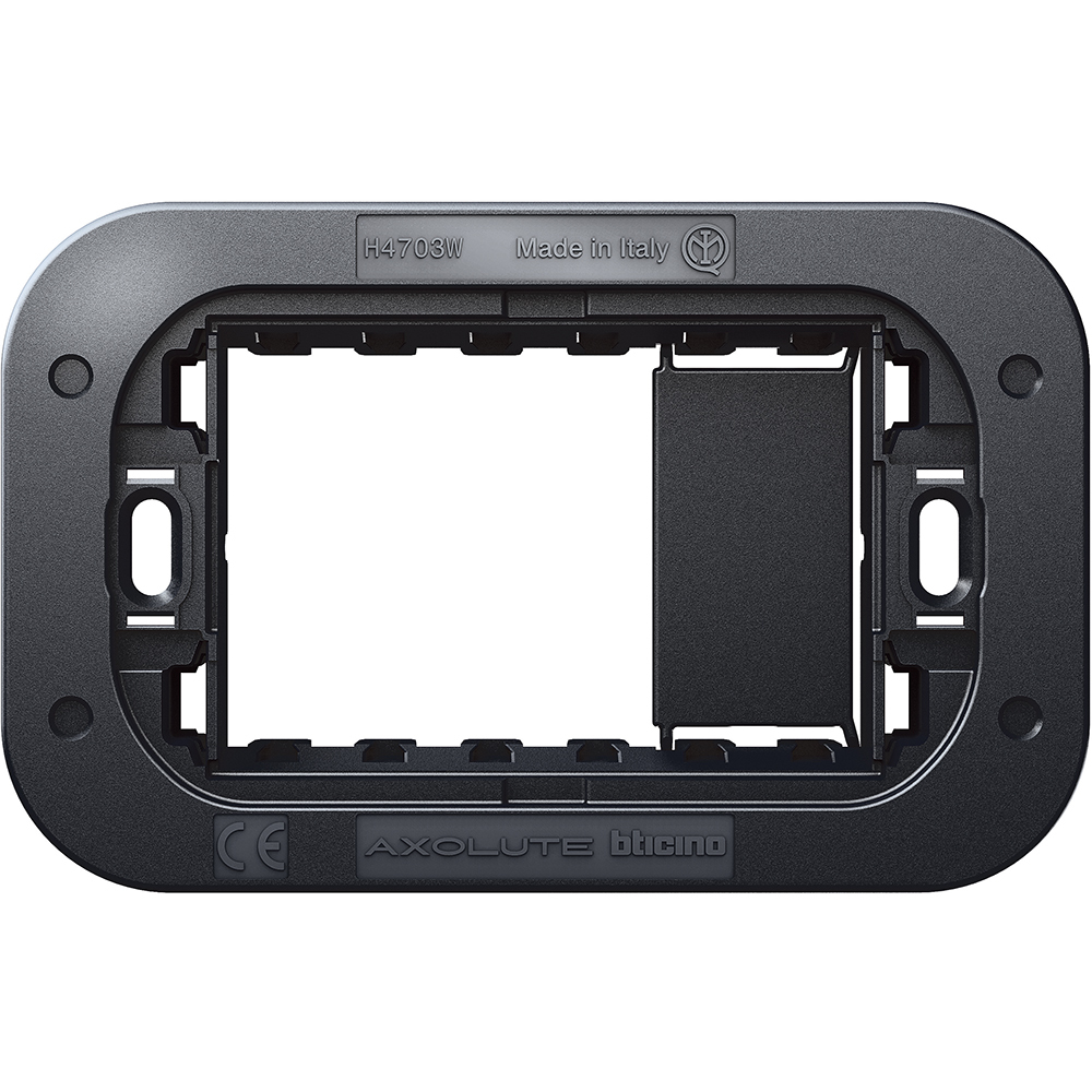 Bticino Axolute Soporte De Aire Con 3 Módulos Incorporados En El Marco - BTH4703W
