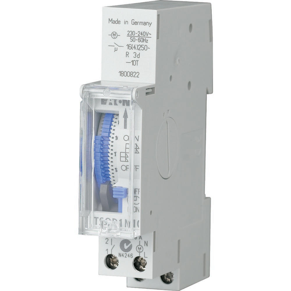 Eaton Analog Time Switch Quartz Day 1 Make DIN Rail Mount - 167388