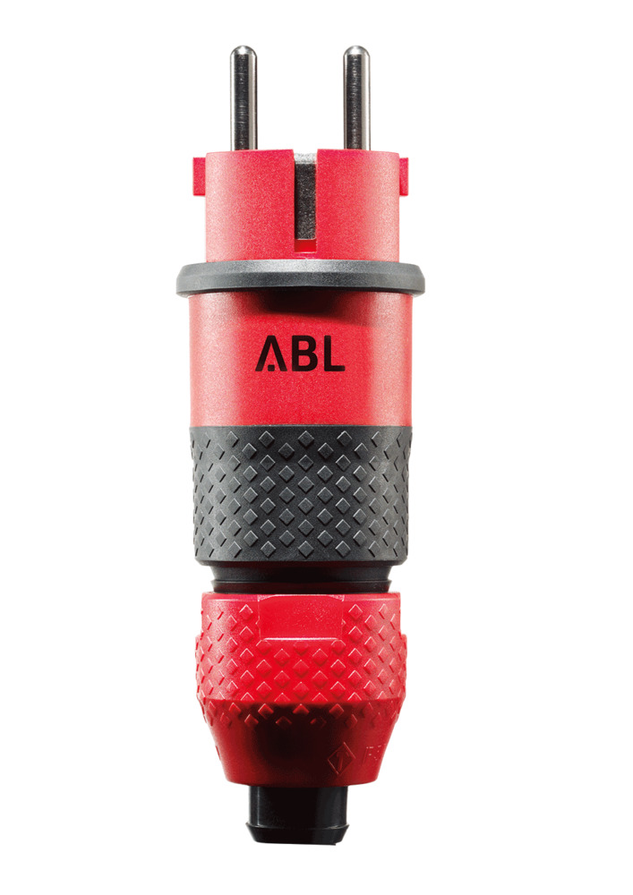 ABL Ultra Pro 2 Pole Grounded Plug Red Black IP54 2C Technology - 1529-140