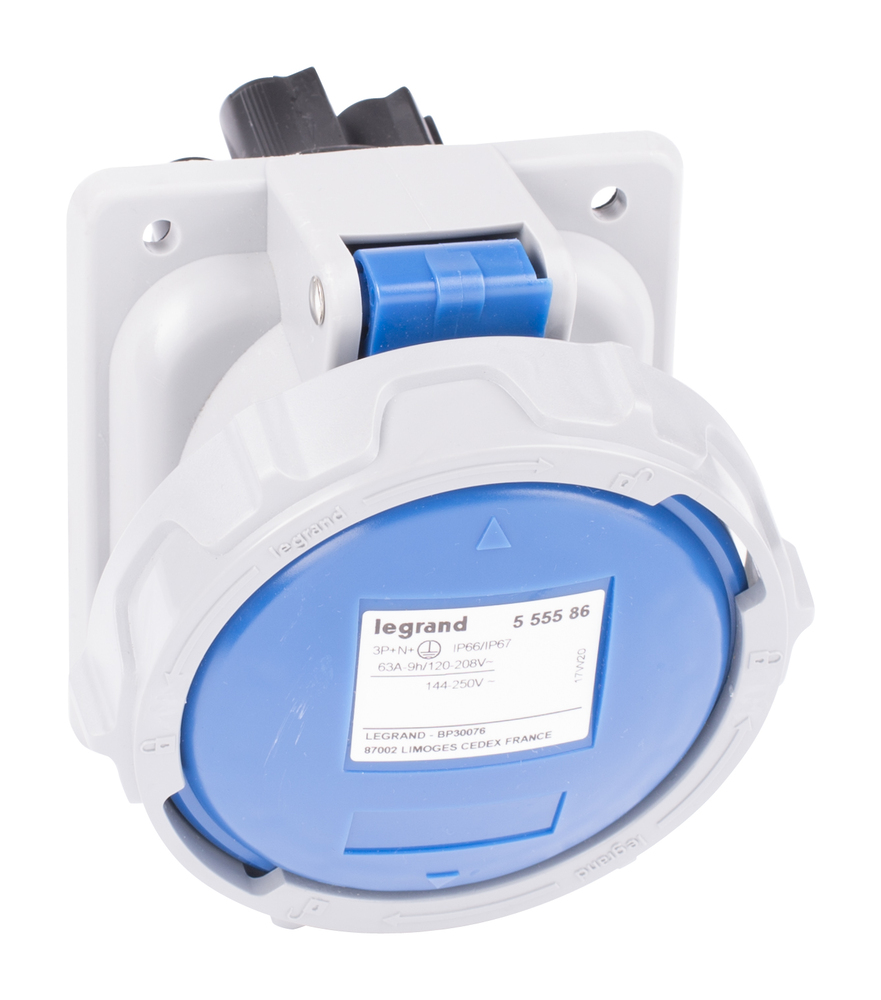 Legrand Einbausteckdose 230V 63A 4P+A IP67 P17 - 555586