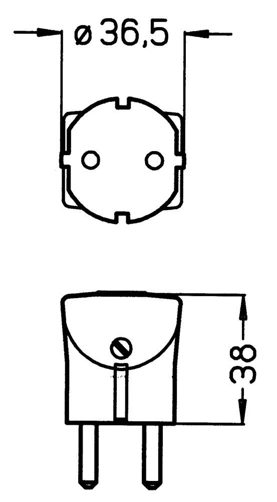 Weißer Klappstecker mit Erdungsstift Kunststoff - 1702.0100.9