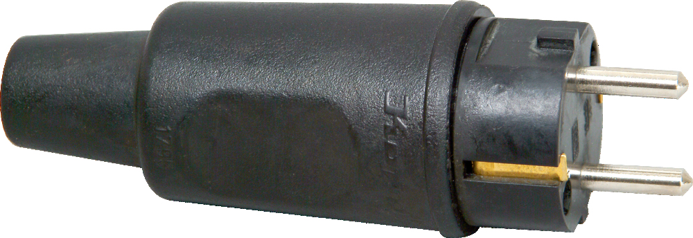 Rubber Plug With Ground Contact Top Heavy Duty IP44 - 1795.1605.4