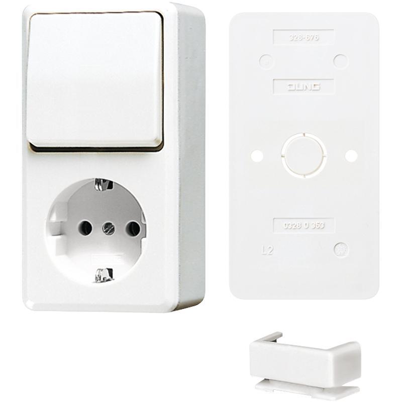 Jung AP600 Interruptor combinado blanco con paquete RA - B676AWW