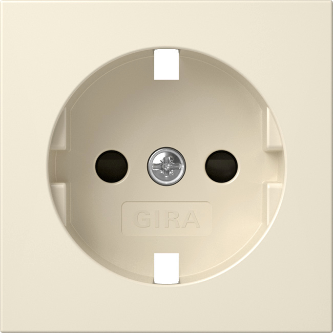 Gira Schuko Socket System 55 Cream White - 492101