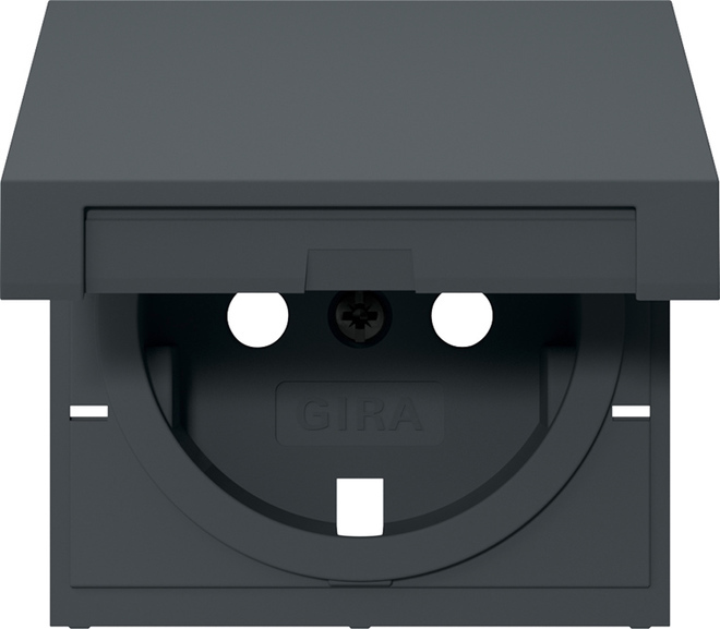 Gira Schuko Outlet Cover System 55 Anthracite - 492228