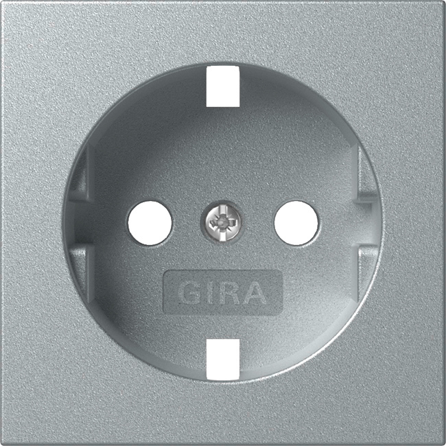 Gira Système de prises Schuko 55 Couvercle en aluminium - 492026