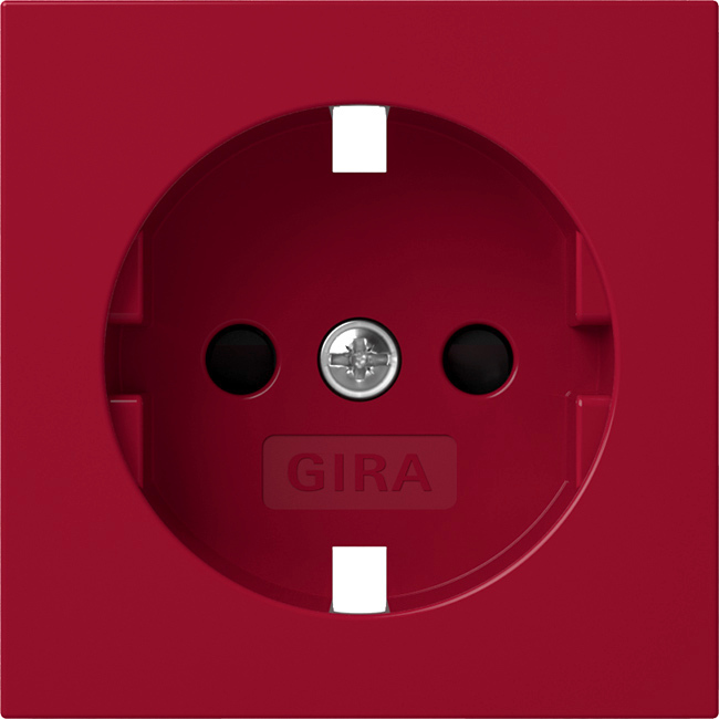 Gira Schuko Socket Shutter System 55 Red - 4921108