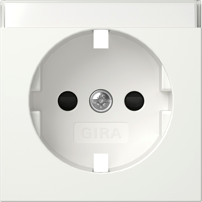 Gira Schuko Inset Switch System 55 Pure White - 492303