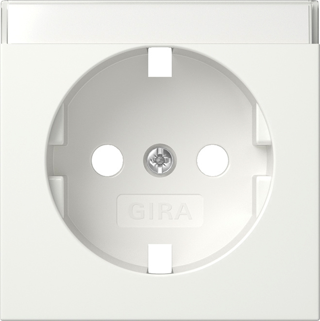 Gira Inset Schuko Socket System 55 Pure White - 494703