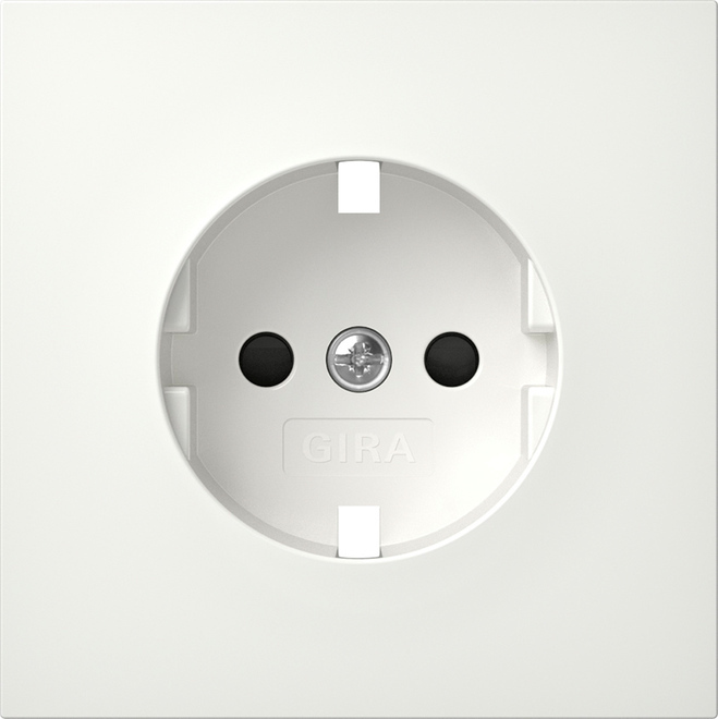 Gira F100 Pure White Socket Cover With RA SH - 4921112