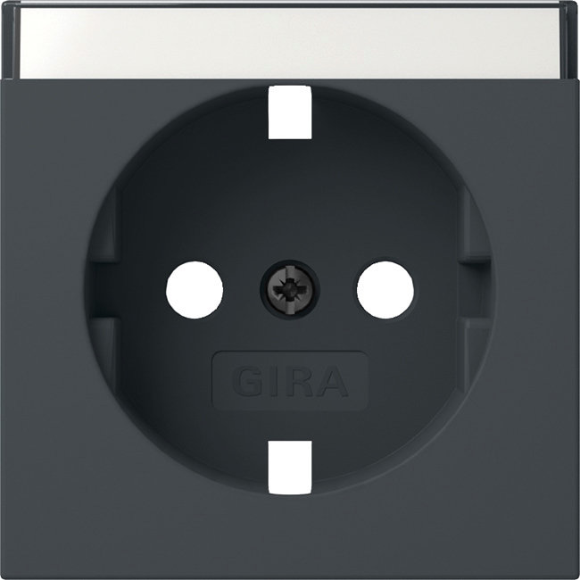 Gira Schuko Inset Socket System 55 Anthracite - 494728