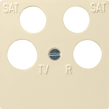 Gira Quad Switch Plate With Accessories Cream White - 025901