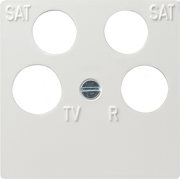 Gira 4-Way Cover Plate Accessories Pure White - 025903