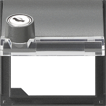 Gira TX 44 Adapter Frame With Lock And Cover Plate Anthracite - 069767