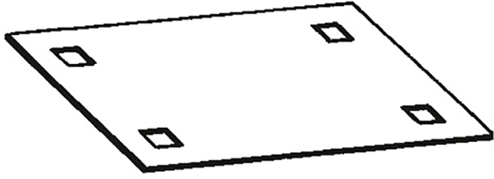 ABB EH3 DIN00 Polyester Bottom Plate Component - 4TBE843683C0100