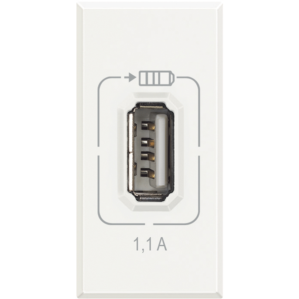 Axolute USB-Ladegerät 1.1A 1 Modul Weiß - BTHD4285C1