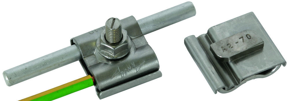 Pinza de puesta a tierra Dehn Uni con tornillo M8 4-50MM2 Para Rd 8-10MM - 540250