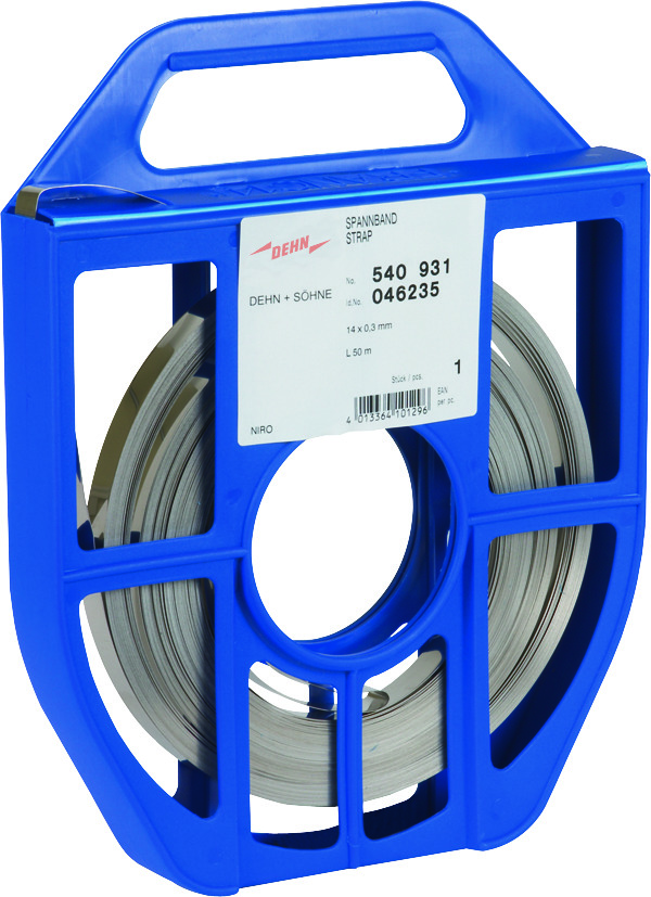 Dehn Edelstahl-Spannband 14x0,3mm 50m mit Abrollbox - 540931