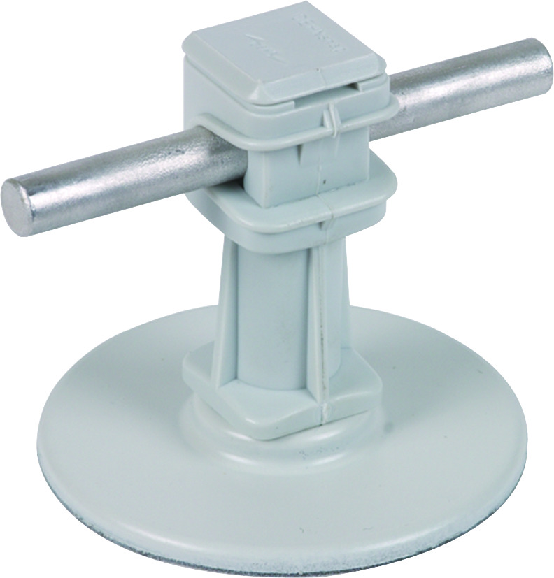 Dehn Soporte de Conductor de Techo H 36mm Gris Con Almohadilla Adhesiva D 67mm - 297110