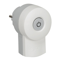 Legrand Switch Plug With Contact Stop Grey/White - 050409