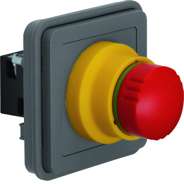 Hager Berker Emergency Stop Switch W.1 Gray - 44713512