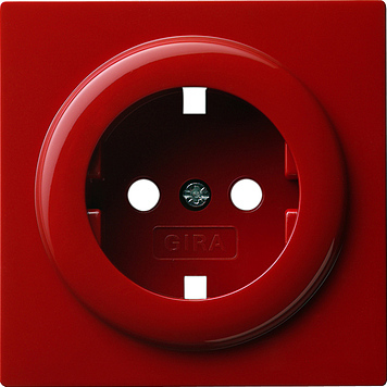 Gira S-Color Red Cover For Wall Socket With Earth Connection - 092043