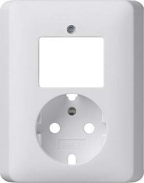 Gira Combination Switch Socket Cover System 55 Pure White Matte - 092804