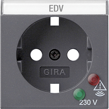 Gira System 55 Anthracite Socket Cover With Surge Protection - 144128