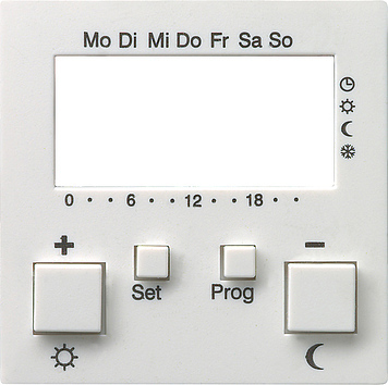 Gira Afdekhoes Temperatuurregelaar 230V Met Kloksysteem 55 Wit - 146903