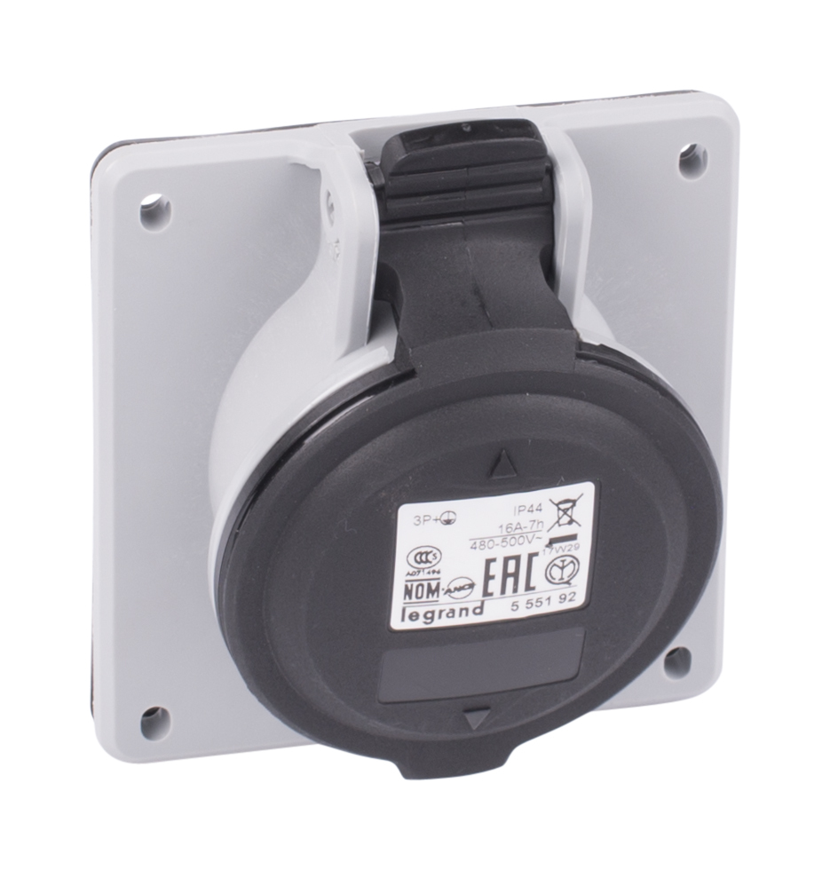 Legrand Enchufe Incorporado 500V 16A 4P IP44 P17 - 555192
