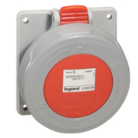 Prise de courant encastrée Legrand 230V 32A 4P IP67 P17 - 555485