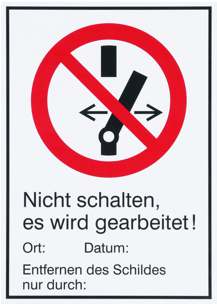 Dehn Warning Sign Material Magnetic Plastic - 700054