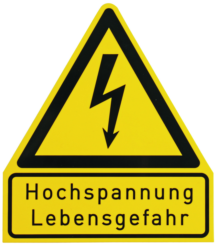 Dehn High Voltage Warning Sign Material Plastic - 700055