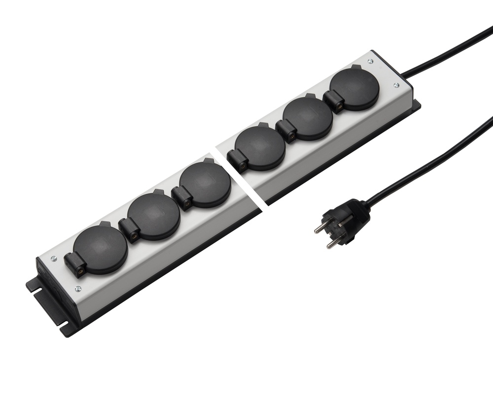 Martin Kaiser Power Outlet Strip 6-Weg Scharnierende Afdekking Zonder Schakelaar Kabel - 1059ZL6L-SW15