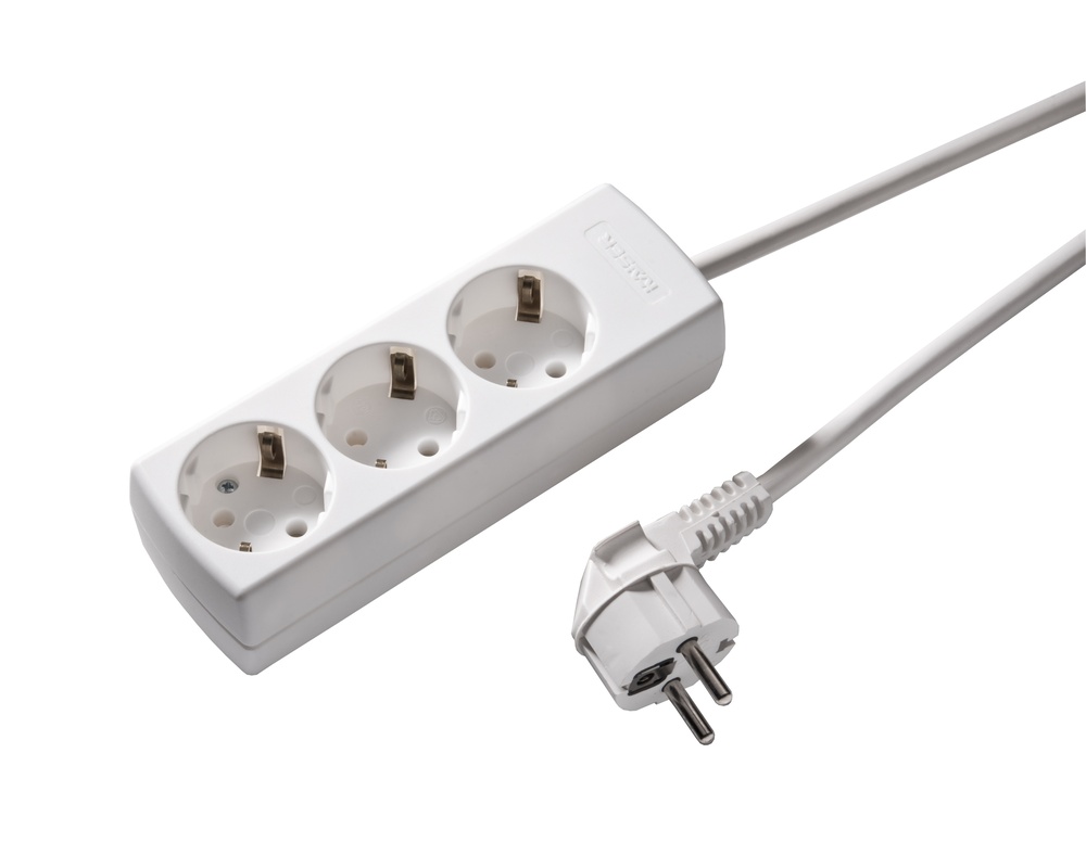 Martin Kaiser 3-Way 45 Degree Socket With 5M Cable Arctic White - 1047ZL5-15W/KWS