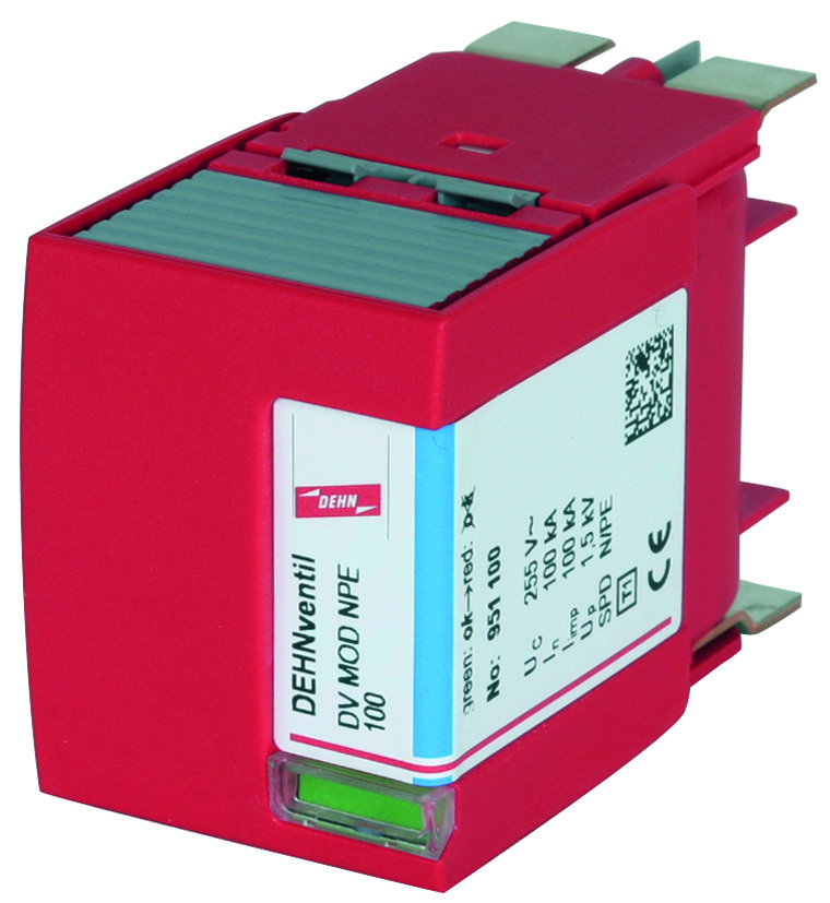 Dehn N-PE Módulo de protección basado en chispas tipo 1+2 para Dehnventil - 951100