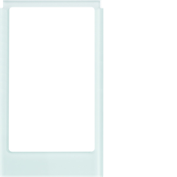 Large Angular Glass Design Frame Polar White - WD2231