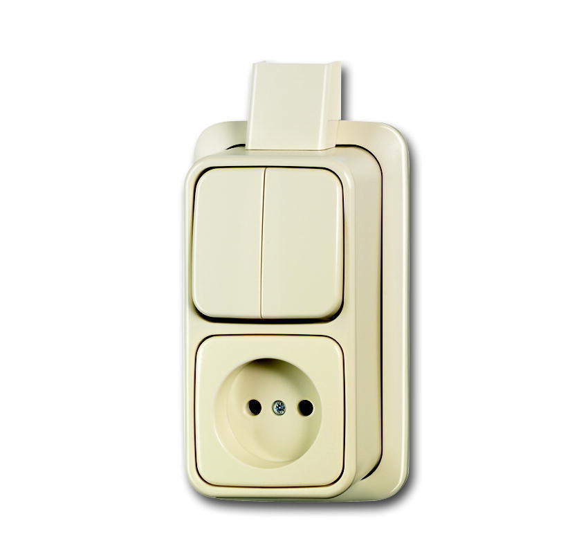 ABB Busch-Jaeger Combination Series Socket Outlet Cream - 2CKA001642A0158