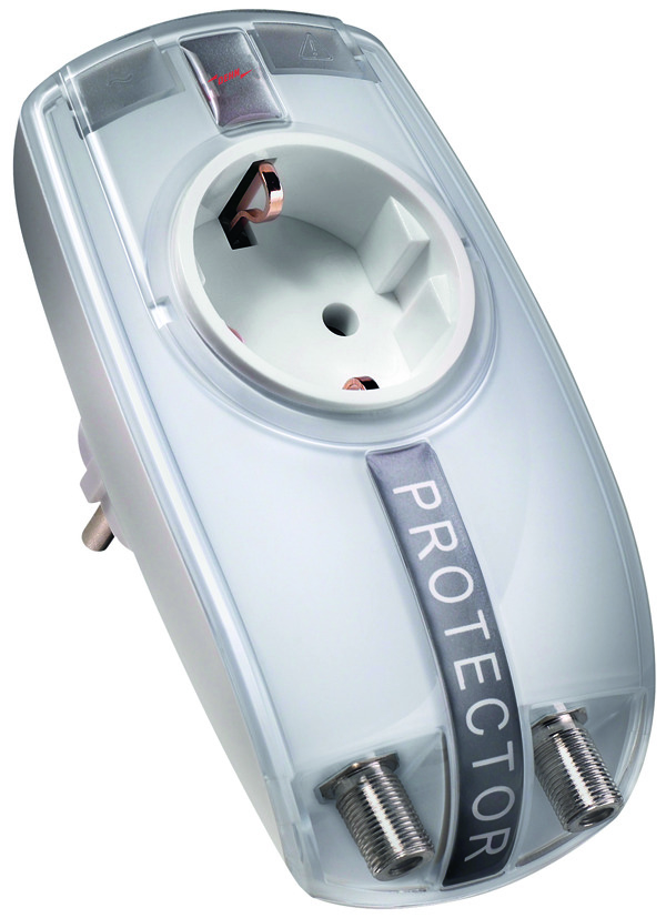 DEHN Protector 230 TV Surge Arrester With Combined Adapter (European Socket) - 909300
