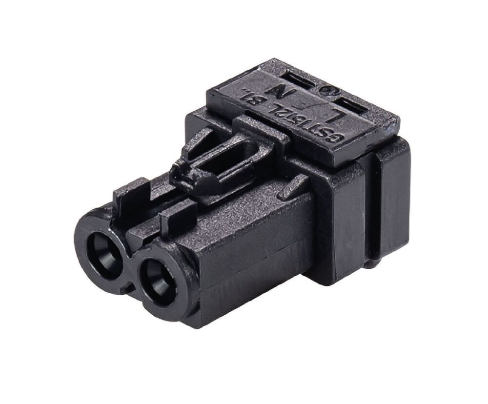Gesis Mini Conector Soldar 2P Hembra Negro - 91.023.0053.1
