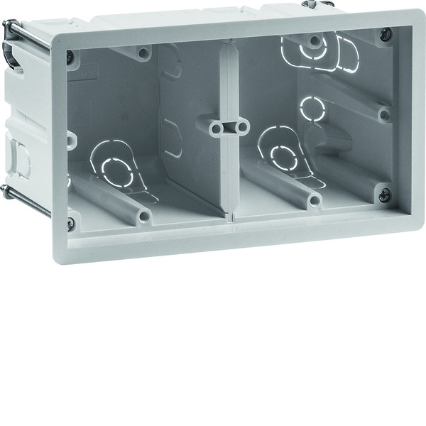 Hager Berker 2er-Wanddose für Unterputzmontage hellgrau - 18721020