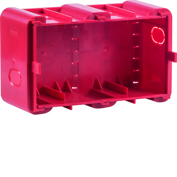 Hager Berker 2-Gang Wall Box For Flush-Mounted Installation Red - 18720020