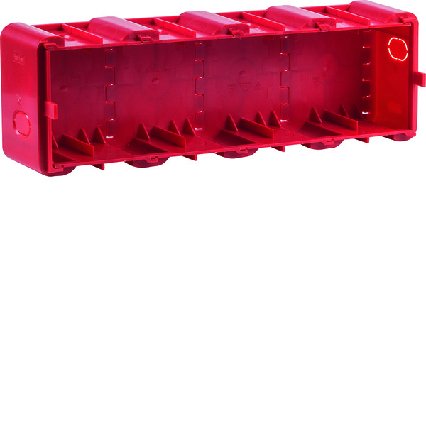 Hager Berker 4-Gang Caja de pared para empotrar Rojo - 18720040