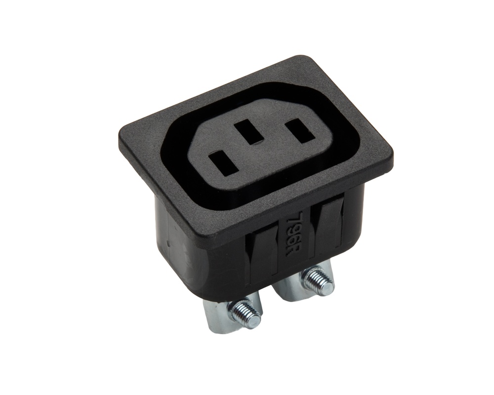 Martin Kaiser C13 Appliance Inlet Socket Earthing Terminal IP20 Black - 796/15/SW [2 pieces]