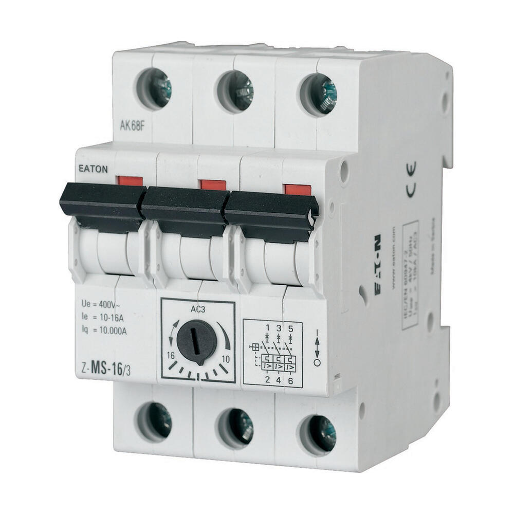 Eaton Motor Protective Circuit Breakers 0.1-0.16A 3P Z-MS-0.16/3 - 248402