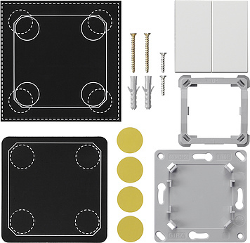 Gira Kit de montaje EnOcean Sistema de transmisor de pared bidireccional 55 Blanco - 823203