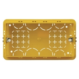 Bticino 4 Module Square Yellow In-wall Box 130x71x52mm - BT504E